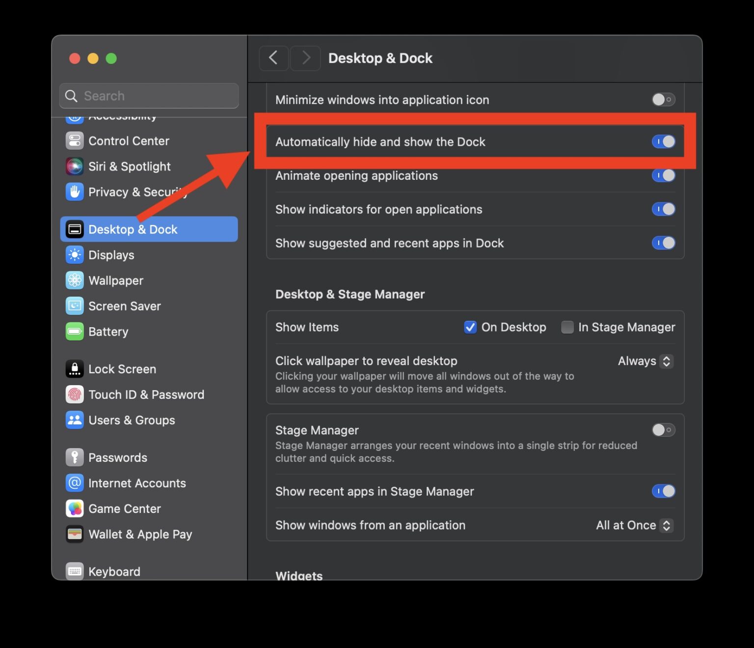 How to Automatically Hide & Show the Dock on Mac