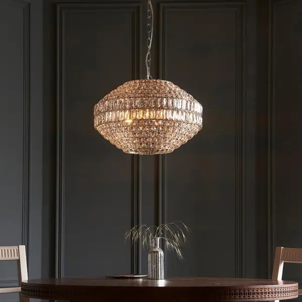 Aspire Lighting WLJ60358 Ellie 5 Light Crystal Pendant outsidelight.co.uk