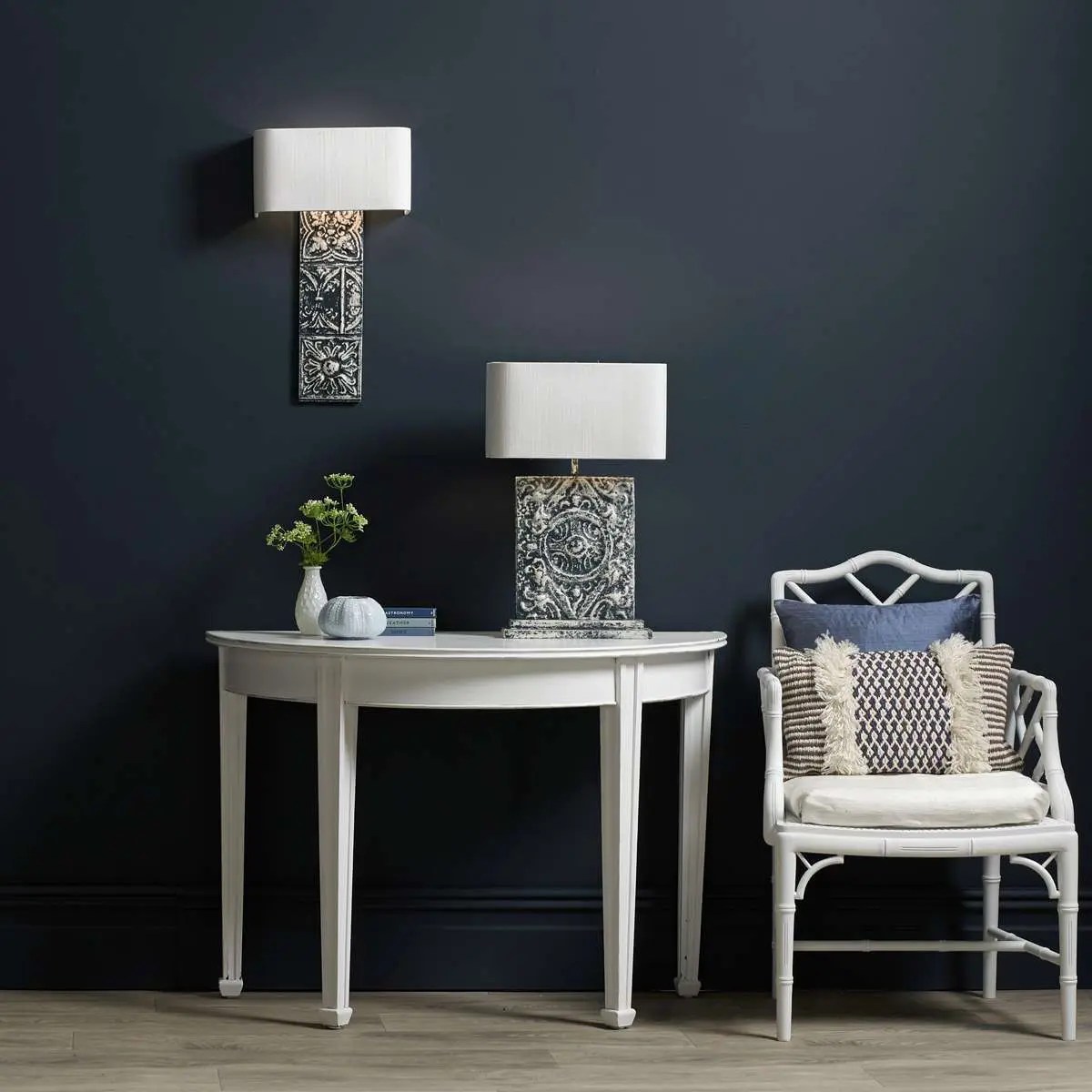 David Hunt Lighting TIL4223 Tile Table Lamp Tile Table Lamp Stone