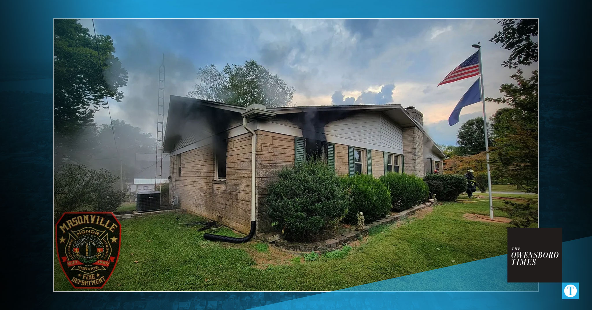 Multiple fire departments respond to house fire; homeowner rescued but