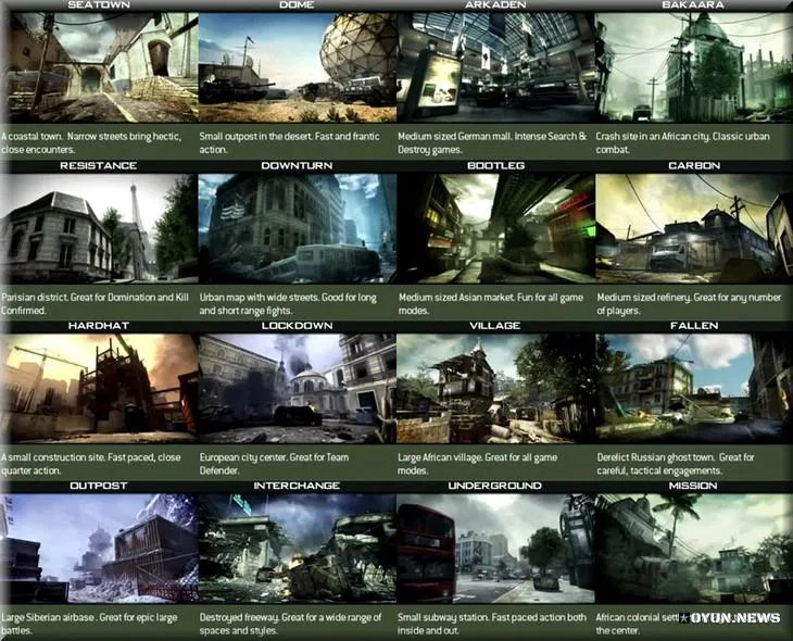 Modern Warfare 3 Multiplayer Haritalar Ekran Görüntüleri CoDMaps