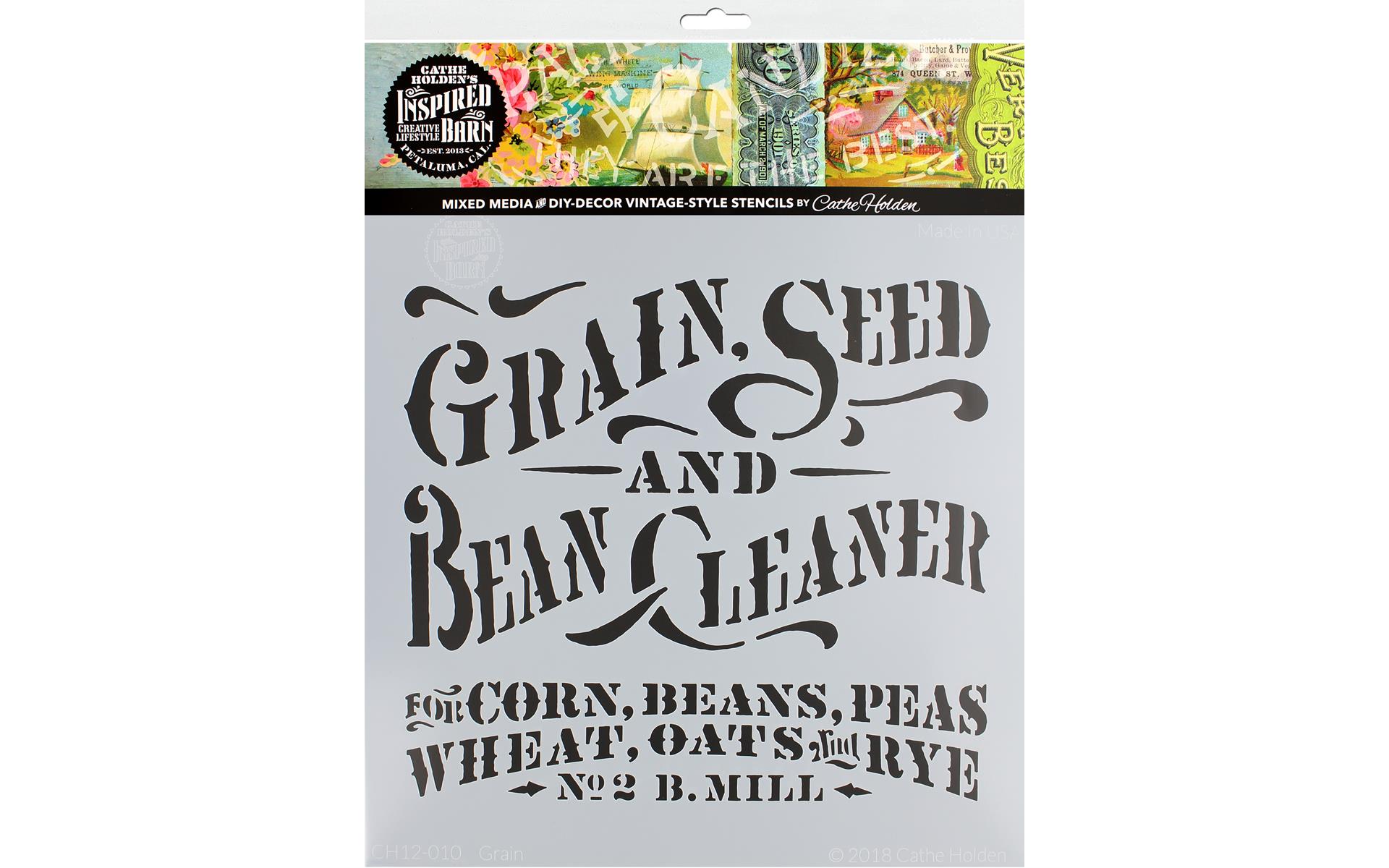 Cathe Holden Inspired Barn Stencil 12" Grain eBay