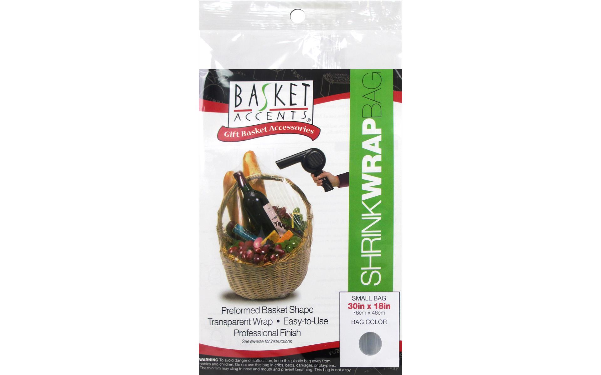 Basket Accents Shrink Wrap Bag Small Clear eBay