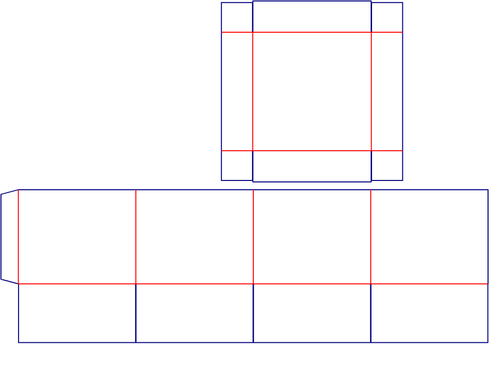 Custom dimensions boxes with lid hoarding cartons dieline 160020
