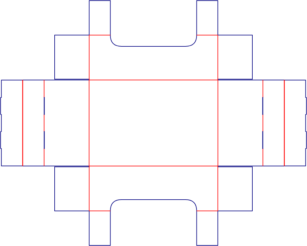 Custom dimensions display boxes/stands cards dieline 171042