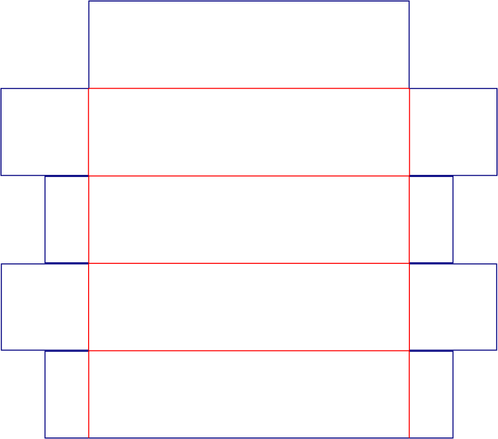 Custom dimensions cartons easy dieline 200130