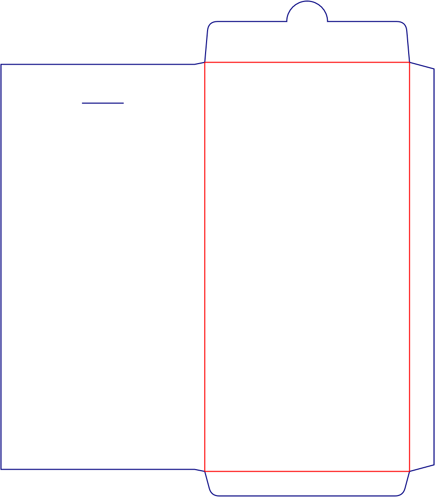 Custom dimensions envelopes/envelope sleeves dieline 245010