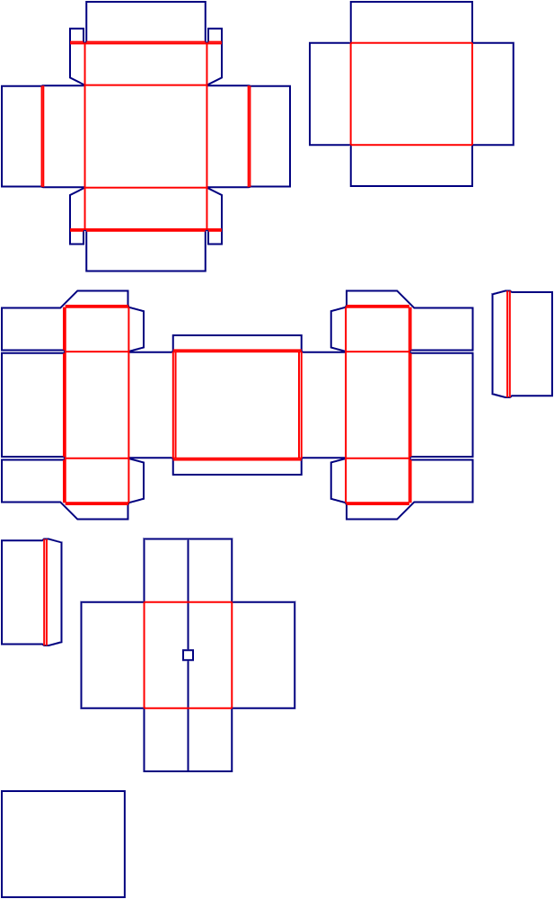 Custom dimensions double door open luxury box dieline 362081