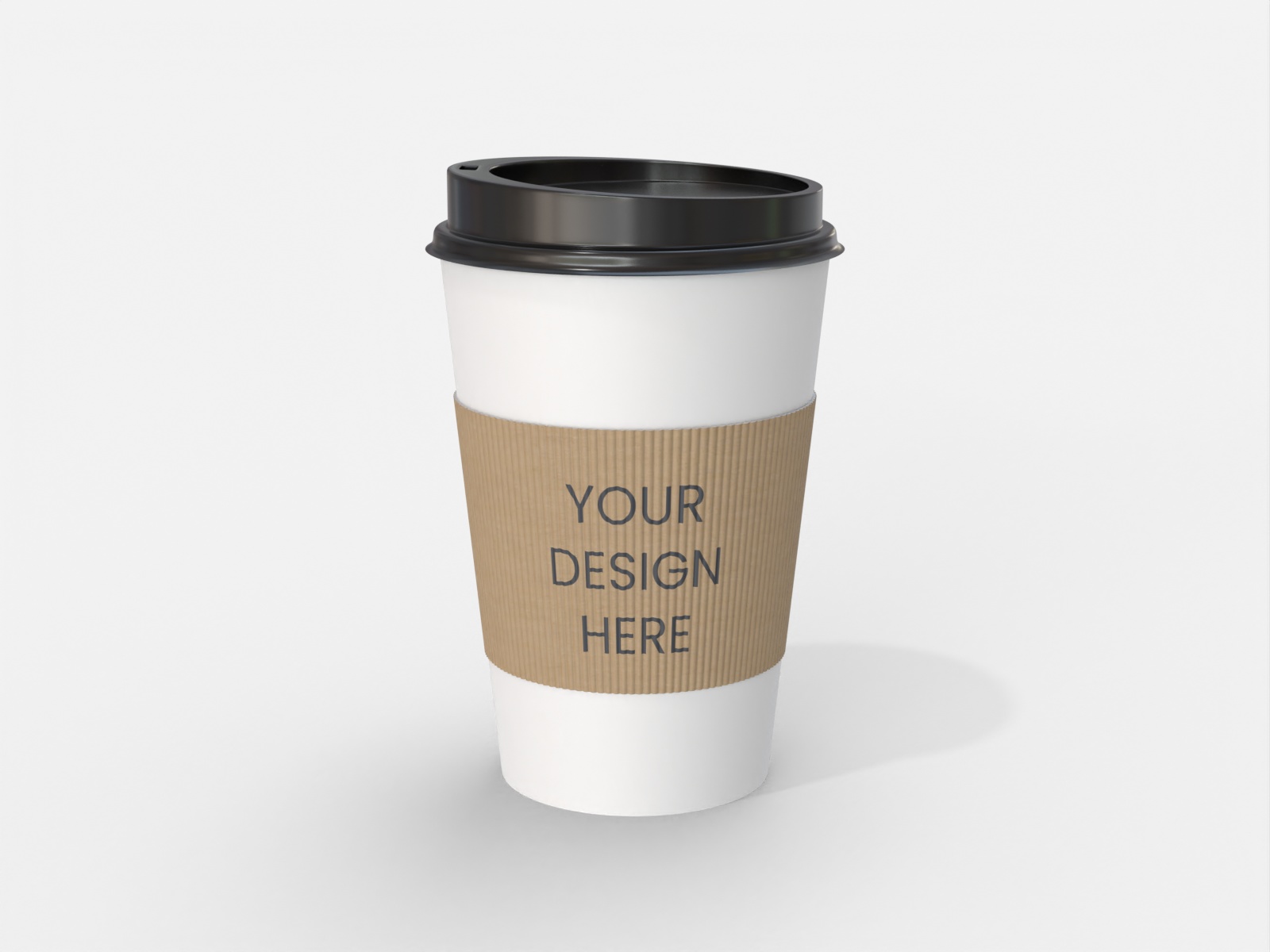 Paper coffee cup with sleeve mockup 511351 Mockup 511351