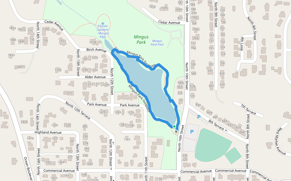 Mingus Park Walking and Running Coos Bay, Oregon, USA Pacer