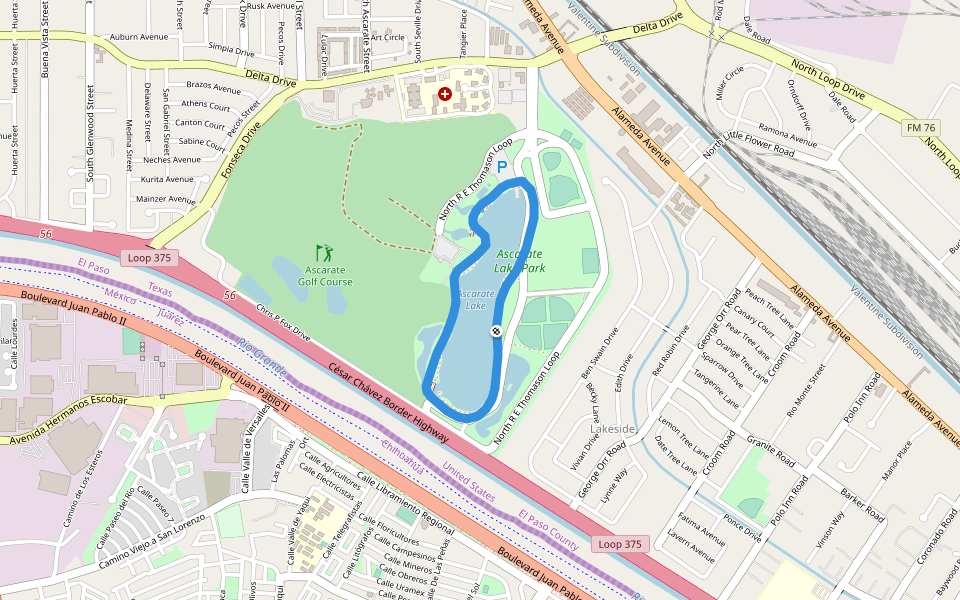 Ascarate Lake Park Walking and Running El Paso, Texas, USA Pacer