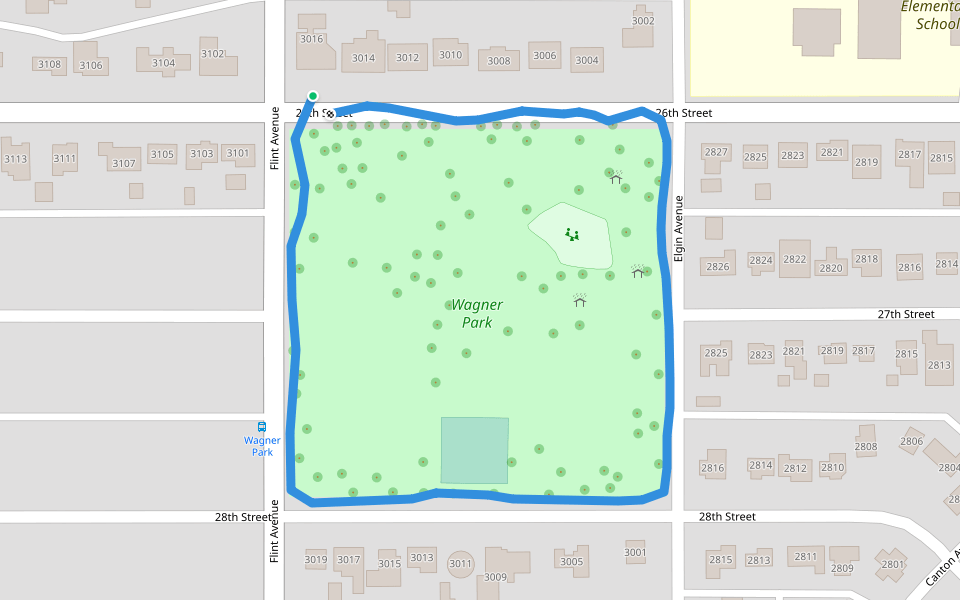 Wagner Park Walking and Running Lubbock, Texas, USA Pacer