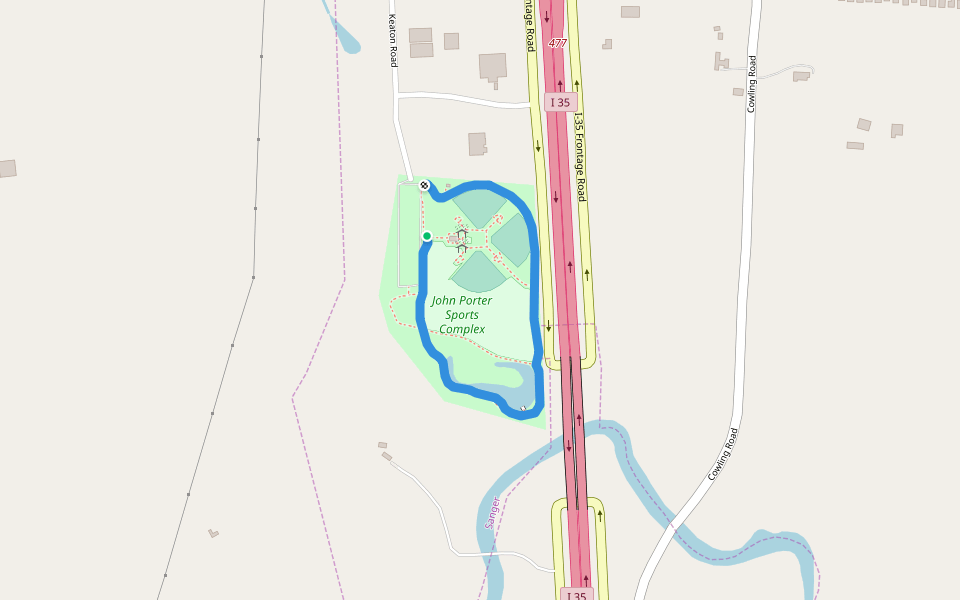 John Porter Sports Complex Walking And Running Trail Sanger, Texas