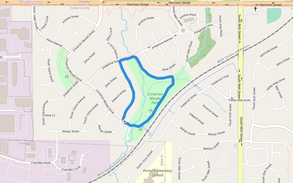 Cimarron Woods Park Walking and Running Pacer