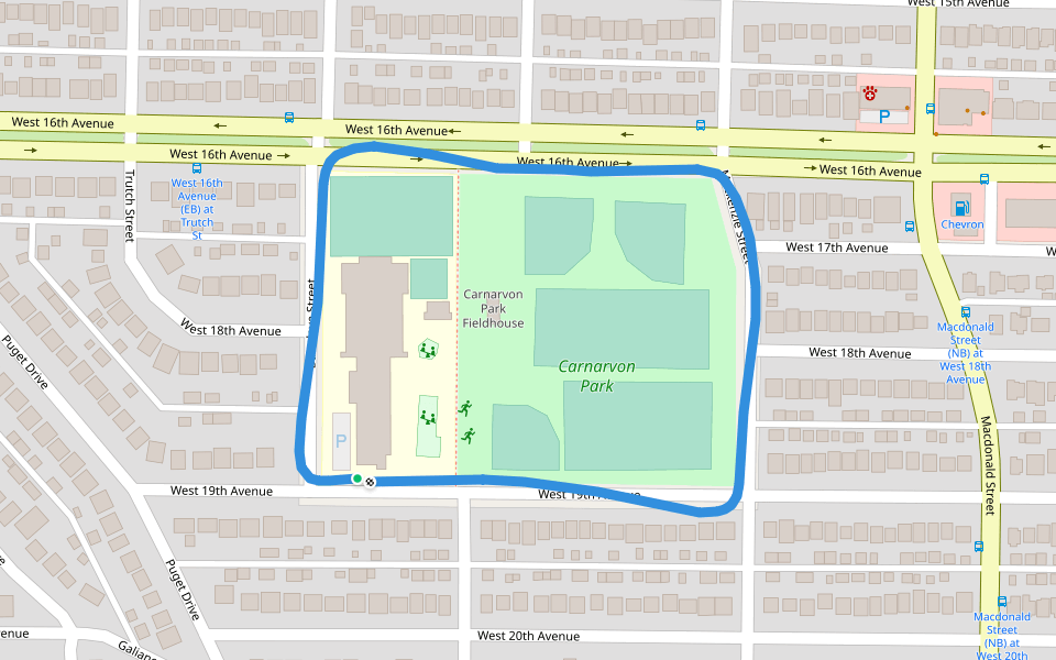 Carnarvon Park Walking and Running Vancouver, British Columbia