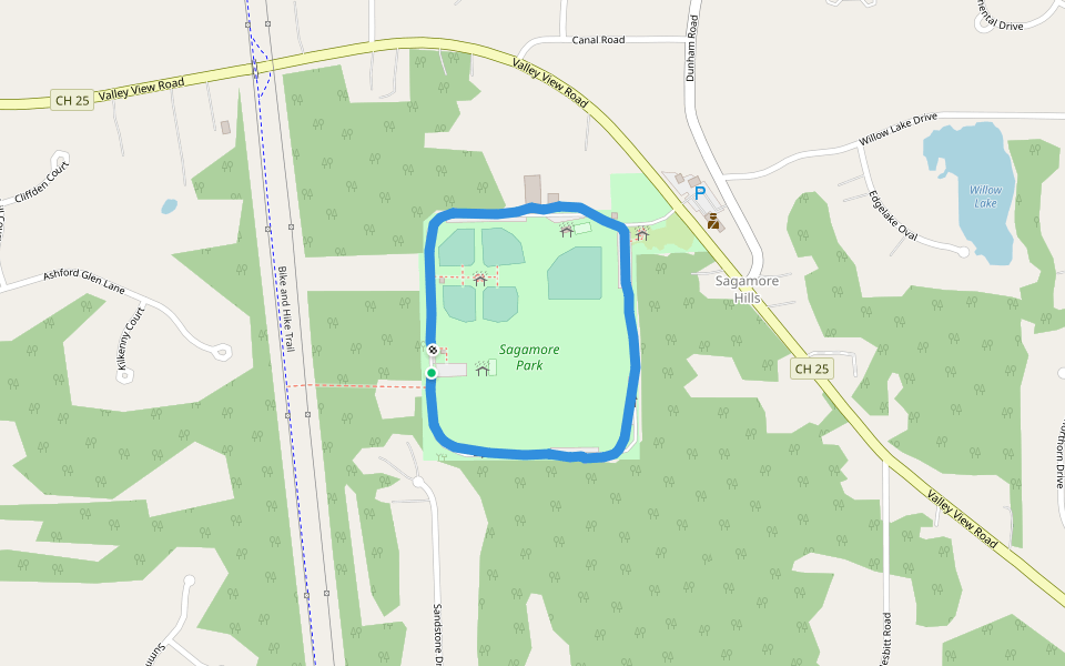 Sagamore Park Walking and Running Northfield, Ohio, USA Pacer