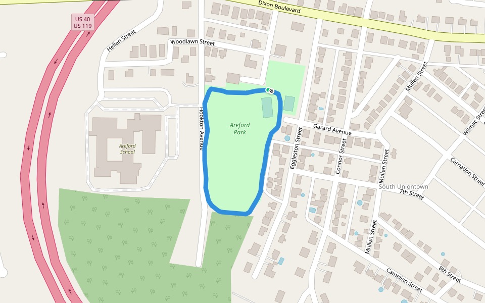 Areford Park Walking and Running Uniontown, Pennsylvania, USA Pacer