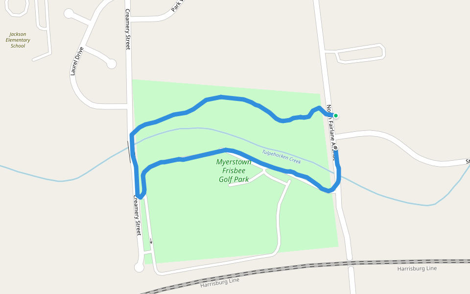 Myerstown Frisbee Golf Park Walking and Running Pennsylvania, USA Pacer