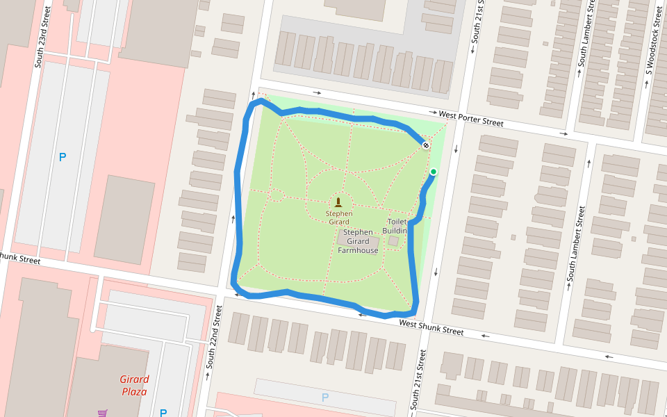 Girard Park Walking and Running Philadelphia, Pennsylvania, USA Pacer