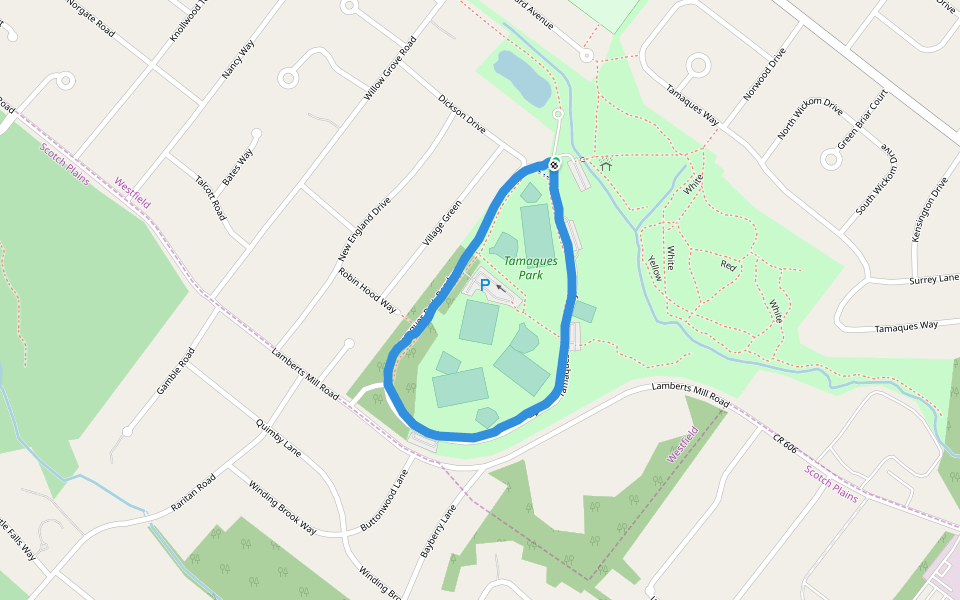 Tamaques Park Walking and Running Westfield, New Jersey, USA Pacer