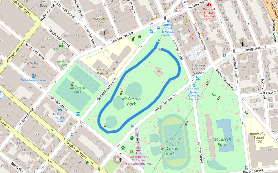 McCarren Park Walking and Running New York City, New York, USA Pacer