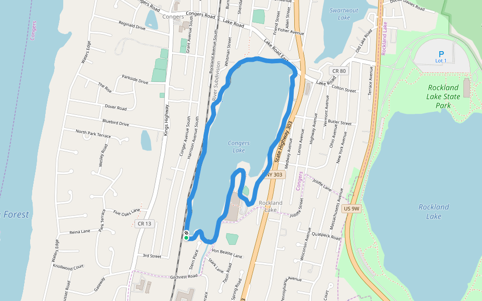 Congers Lake Walking And Running Trail New York, USA Pacer