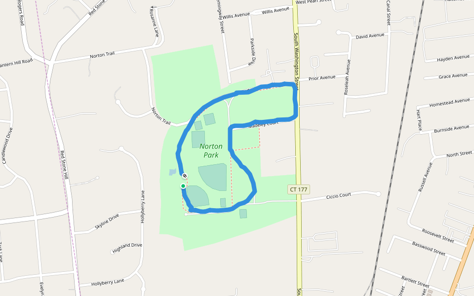 Norton Park Walking and Running Plainville, Connecticut, USA Pacer