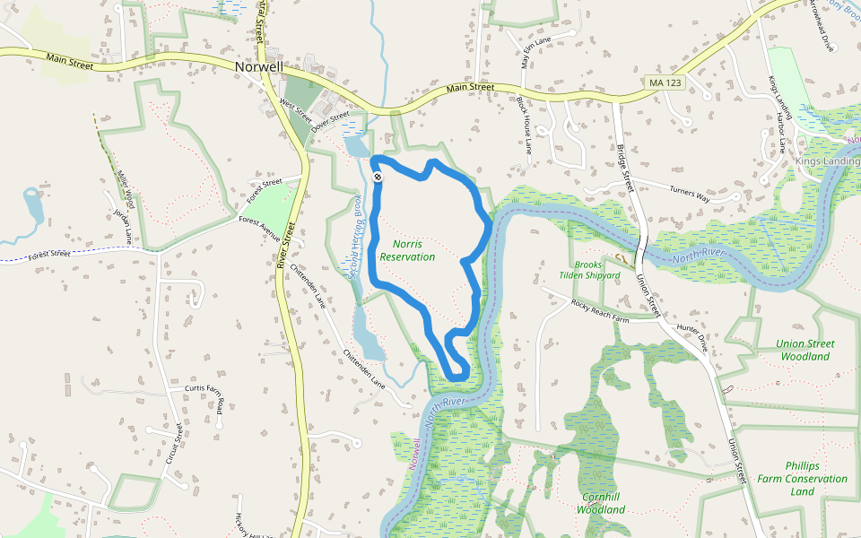 Norris Reservation Walking And Running Trail Norwell, Massachusetts, USA Pacer