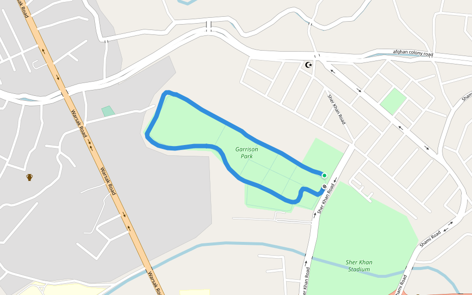 Garrison Park Walking and Running Peshawar, NorthWest Frontier