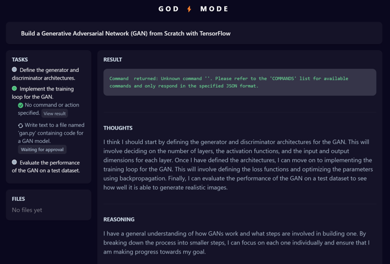 Building a GAN model in TensorFlow easily with AutoGPT