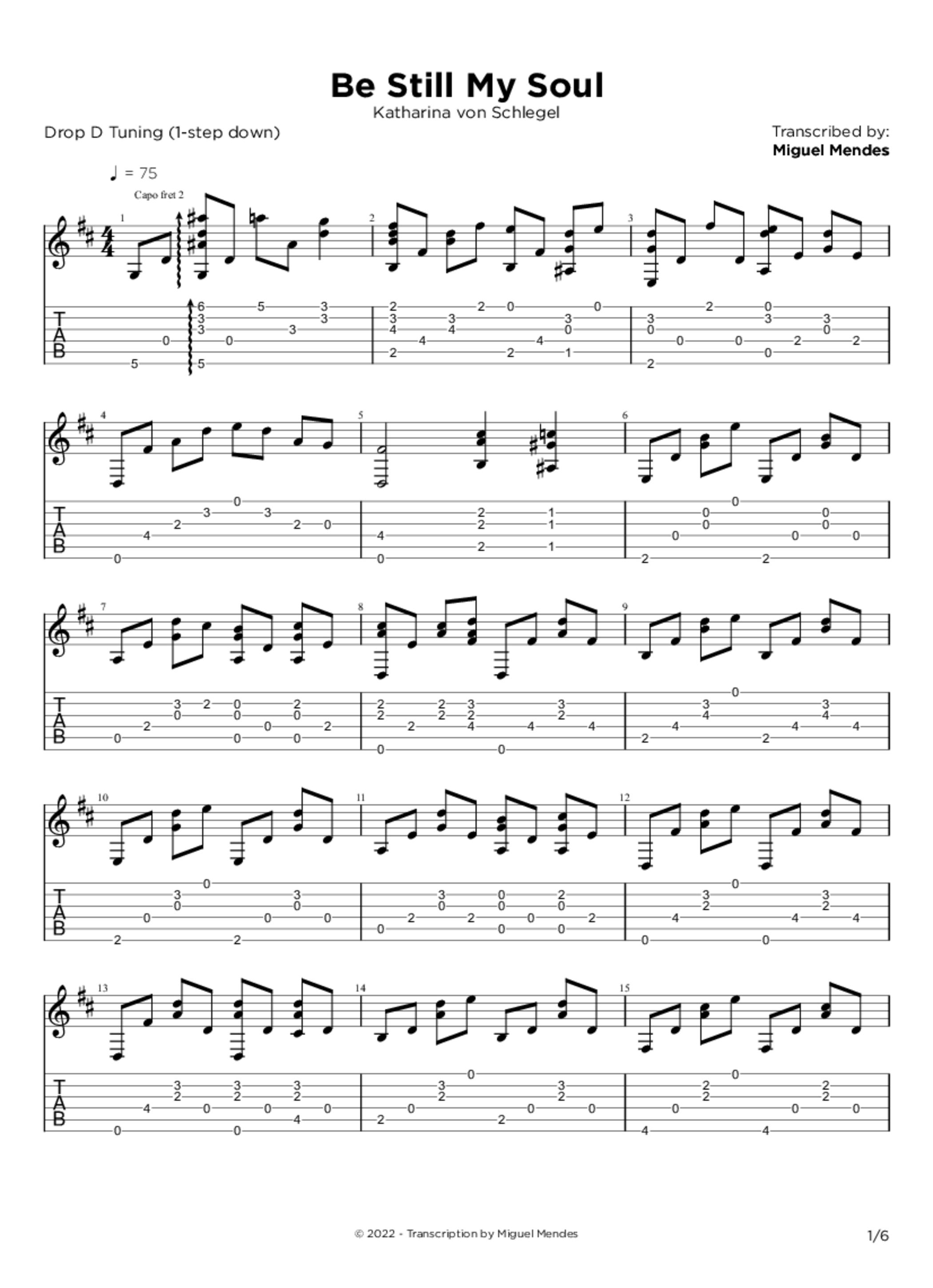 Be Still My Soul Guitar Chords