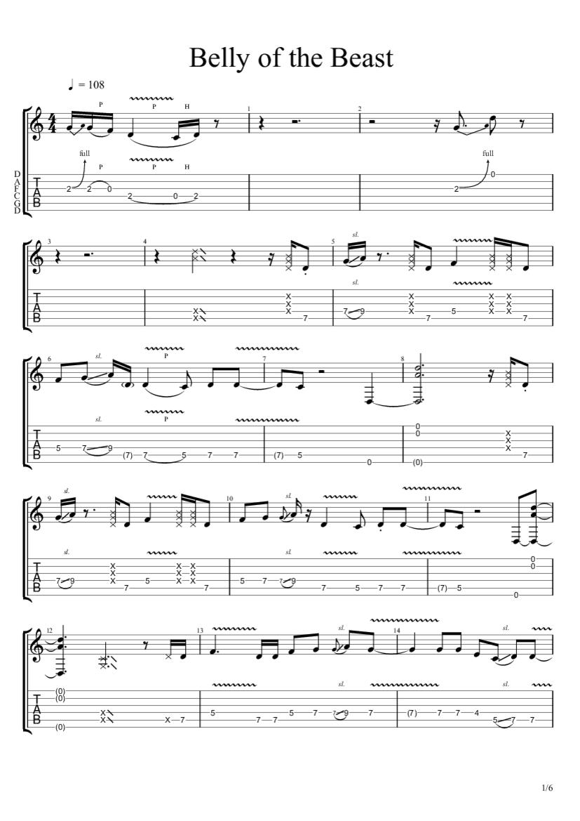 Belly of the Beast Tab David Grissom