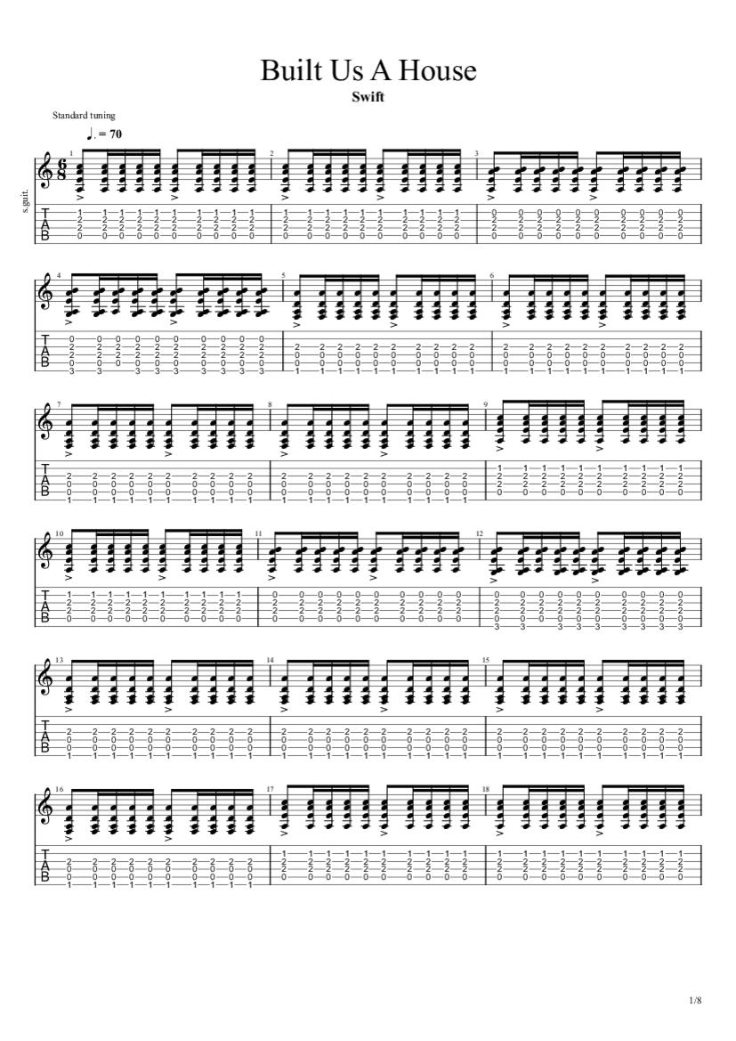 Guitar Chords For The House That Built Me