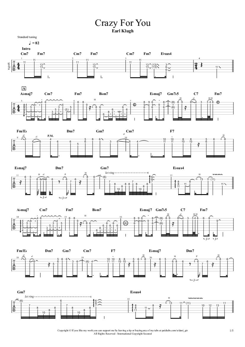 Crazy For You Guitar Chords