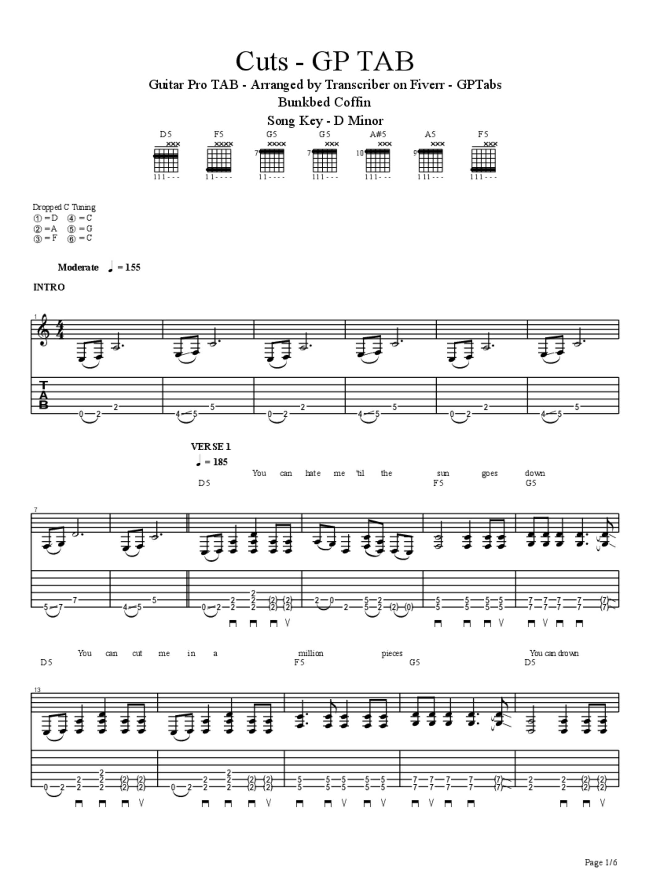 Cut's Tab & Chords Bunkbed Coffin