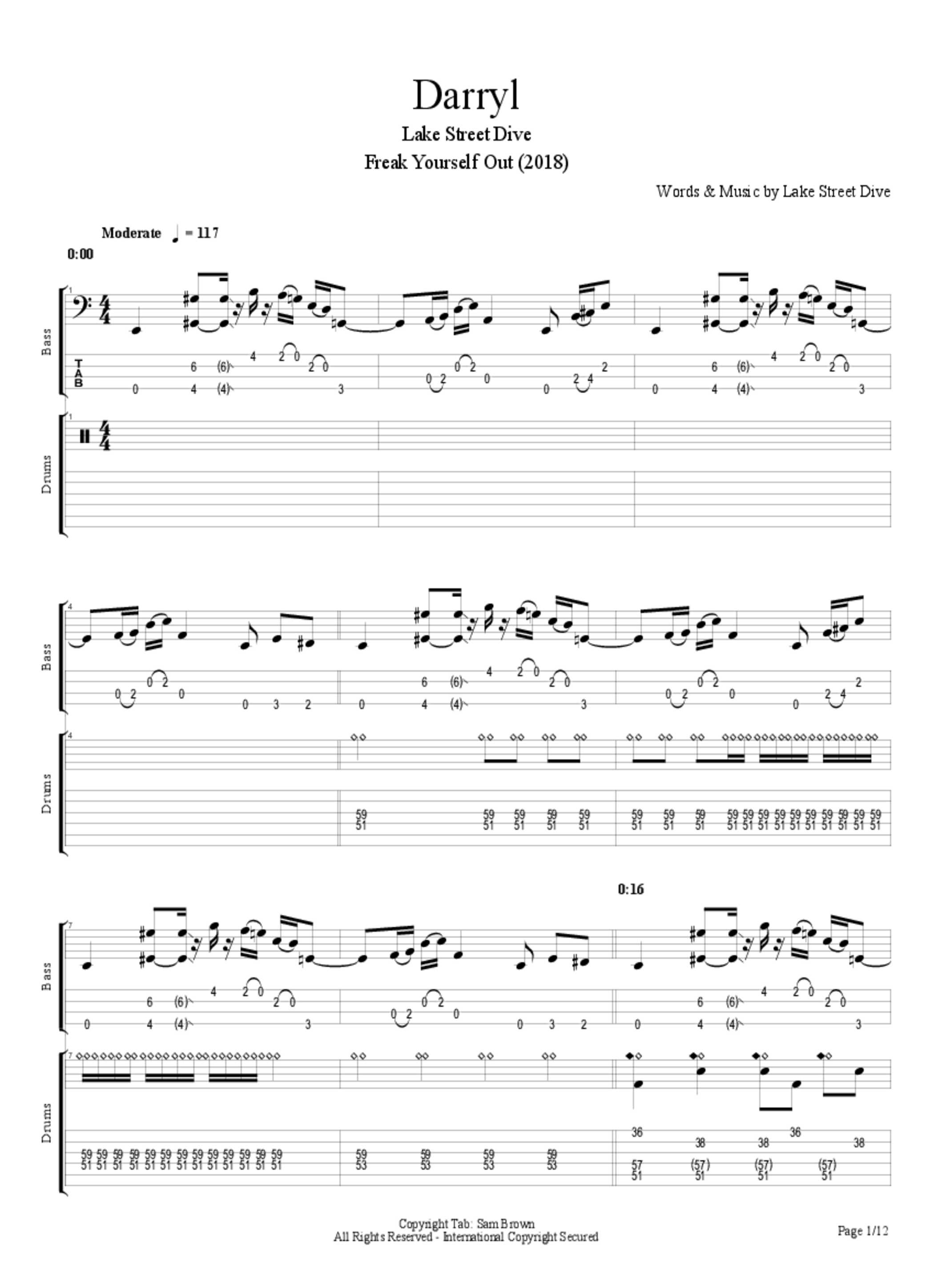 Darryl Chords & Tabs Lake Street Dive