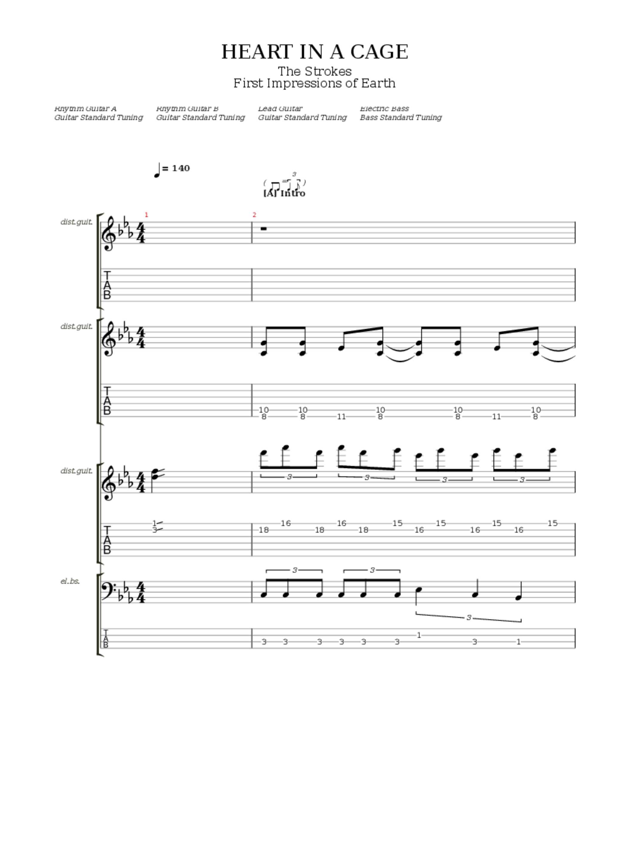 The Strokes Guitar Chords