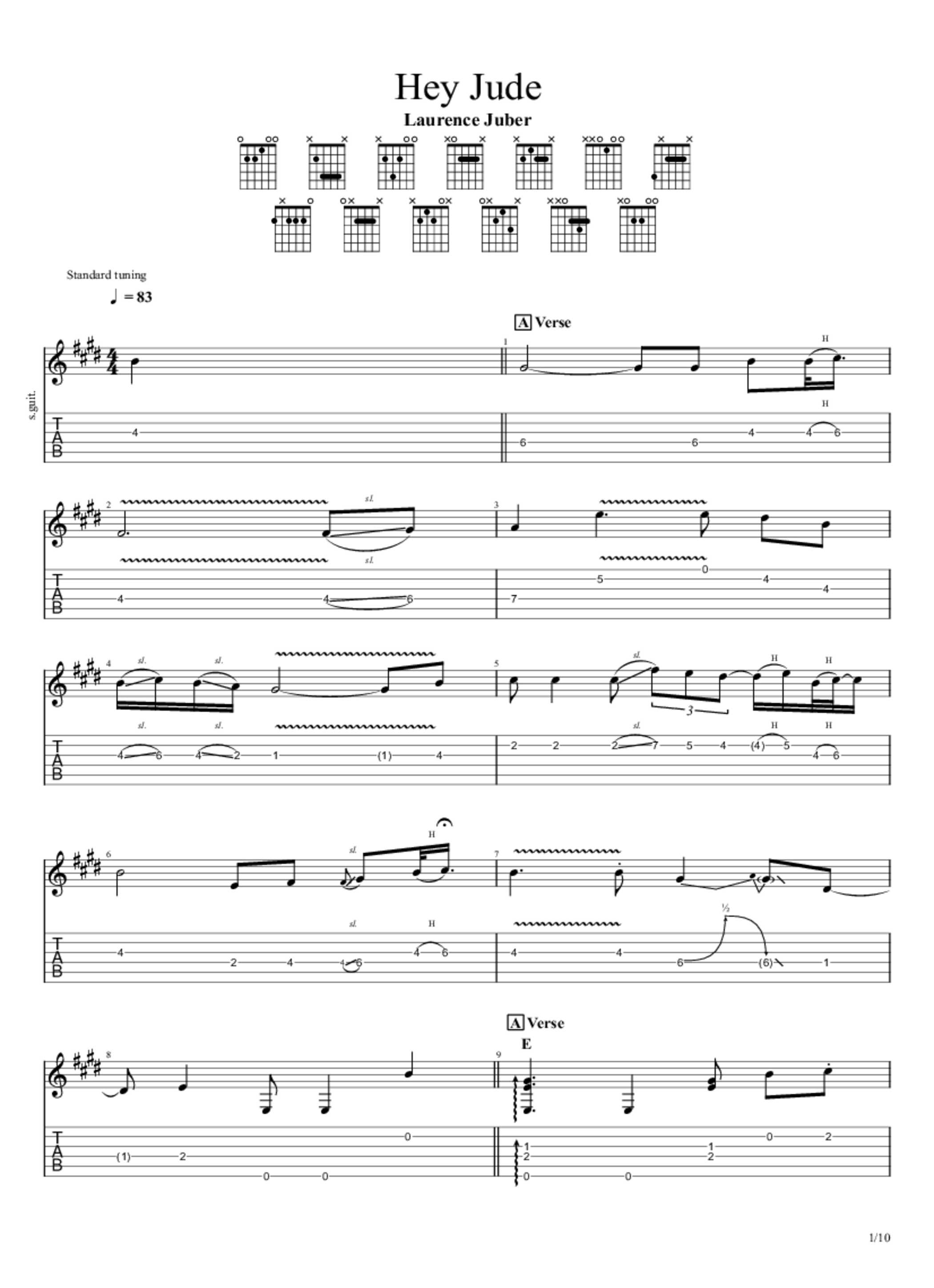 Hey Jude Guitar Chords
