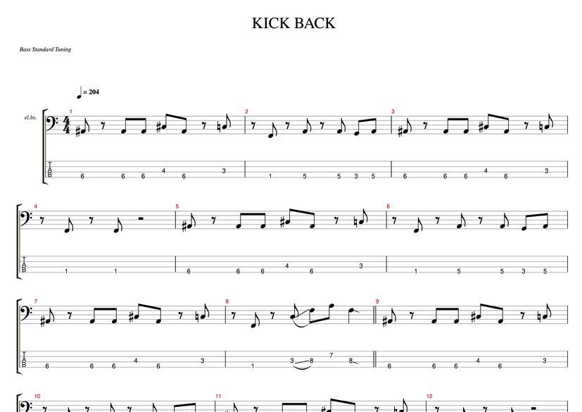 KICK BACK Tab Kenshi Yonezu