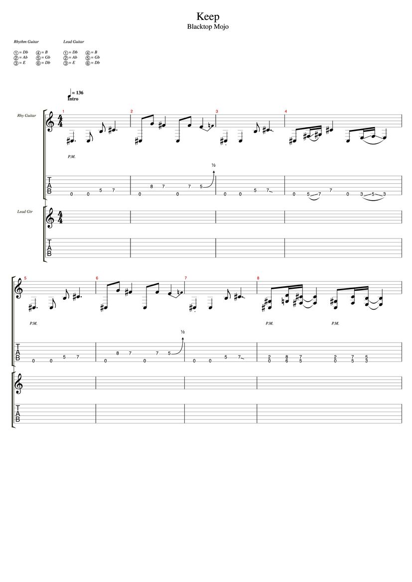 Keep Tab & Chords Blacktop Mojo