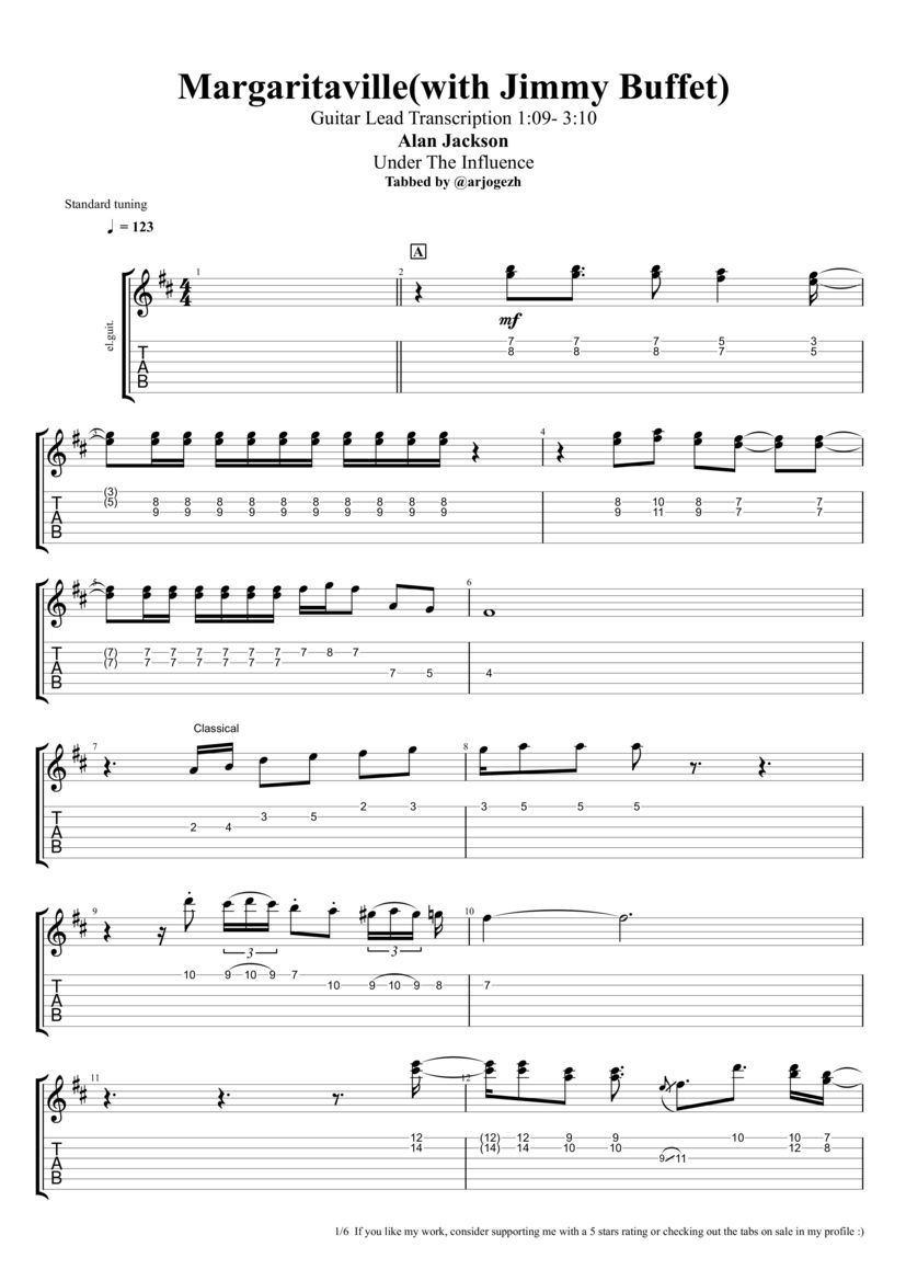 Guitar Chords Margaritaville