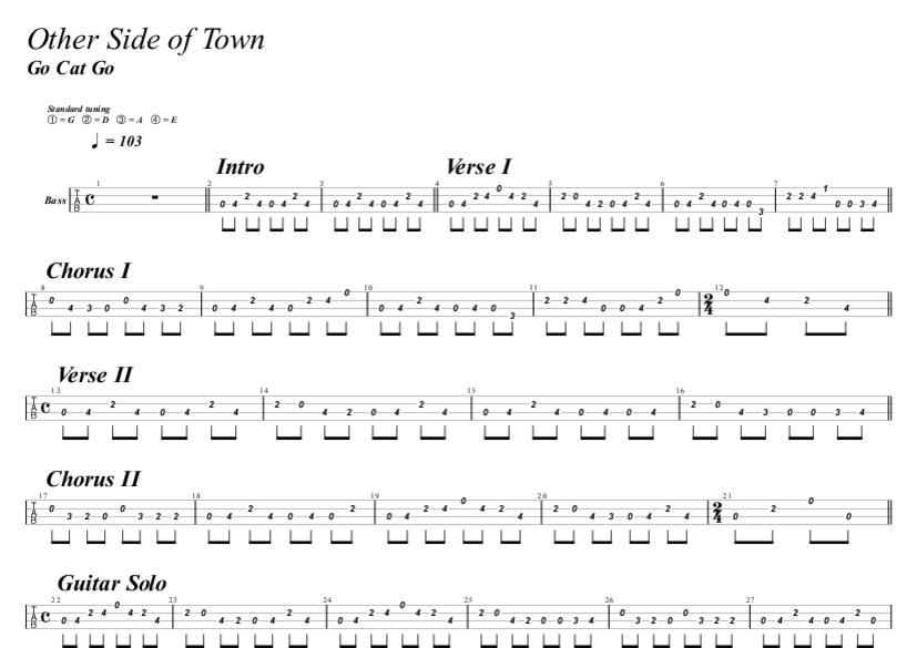 Other Side of Town Tab Go Cat Go