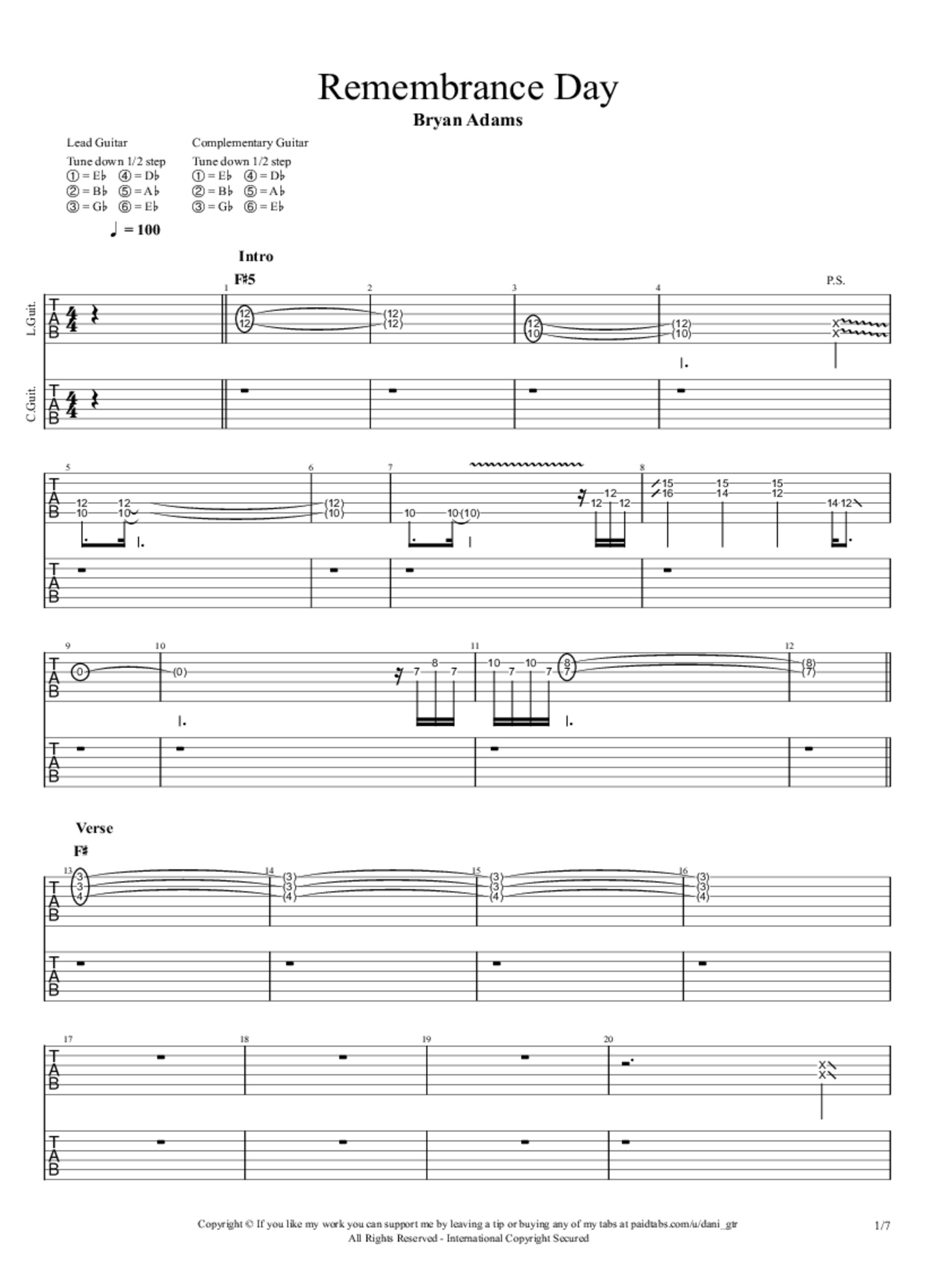Bryan Adams Heaven Guitar Chords