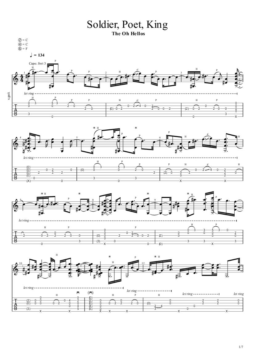 Soldier Poet King The Oh Hellos Fingerstyle Ethan Hibbs