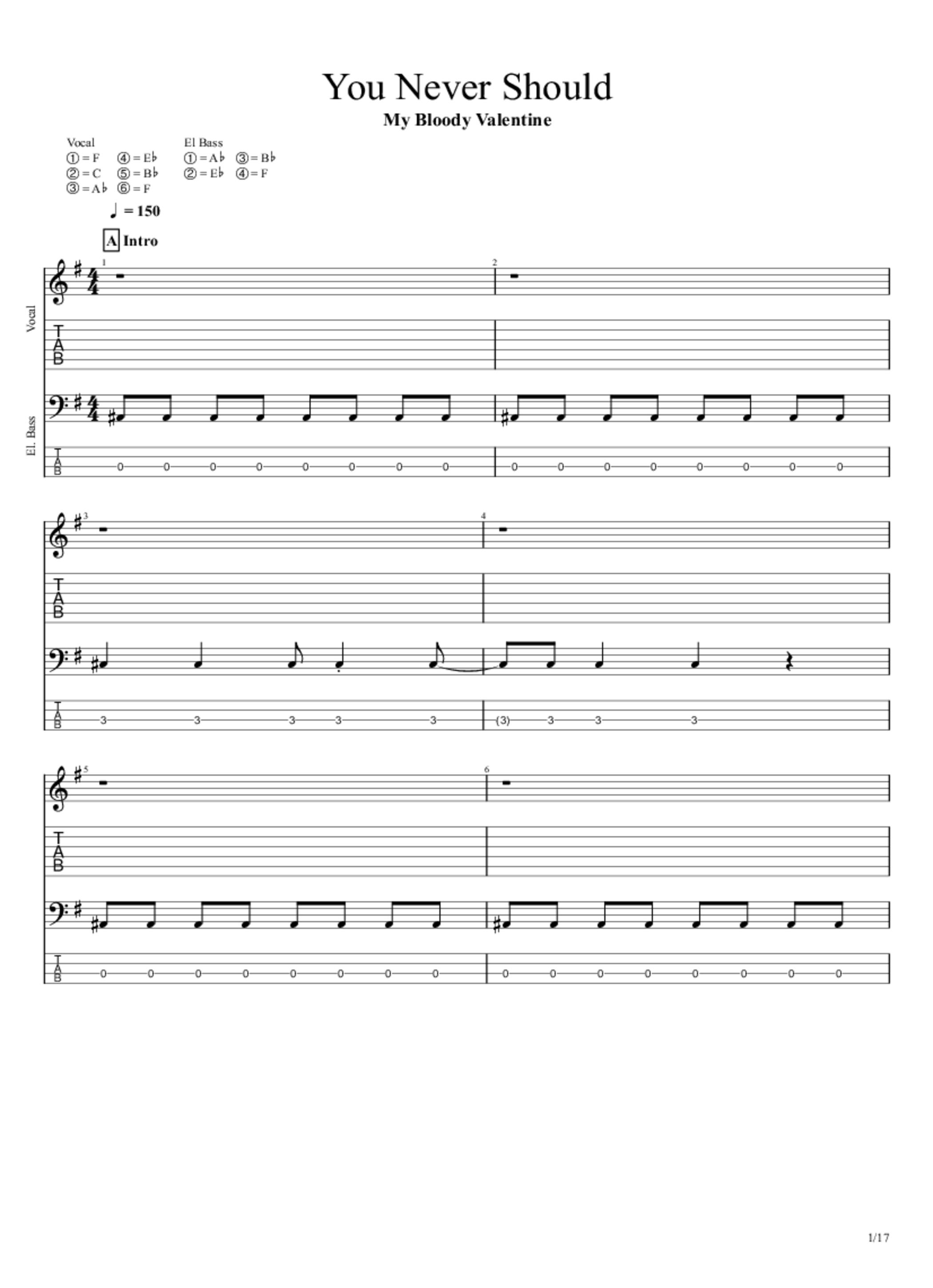 You Never Should Tab My Bloody Valentine