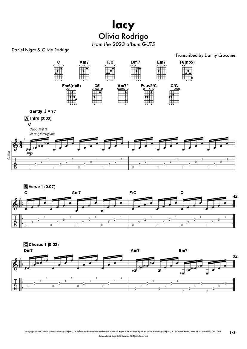 Drivers License Olivia Rodrigo Guitar Chords proyectosarquitectonicos