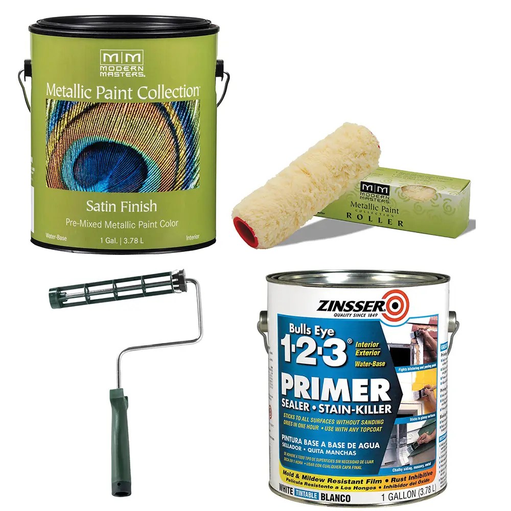 Metallic Paint Kit Antique Bronze 1 Gallon and Supplies Caulk and