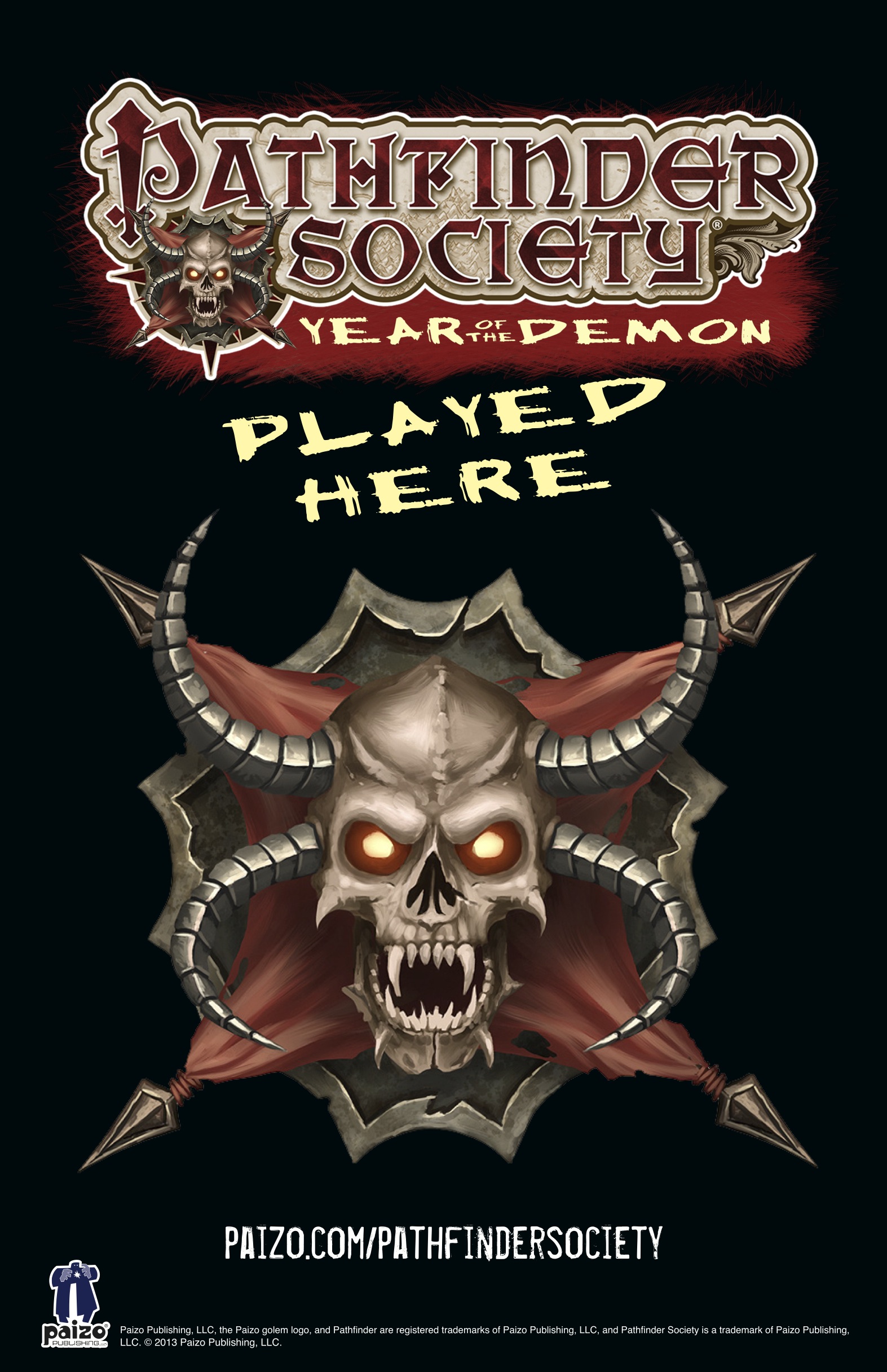 Pathfinder Society—Season 5 Year of the Demon Marketing Poster Rolled