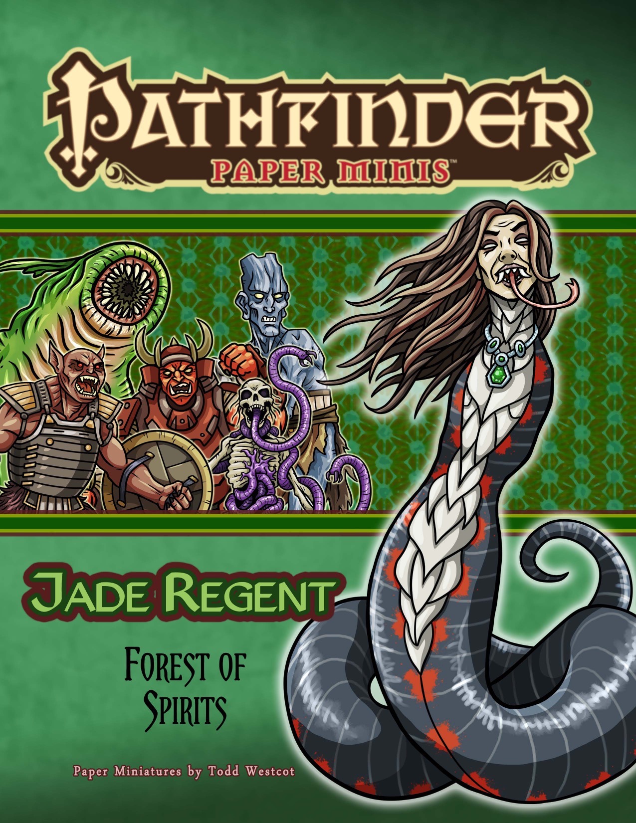 Pathfinder Paper Minis—Jade Regent Adventure Path Part 4 "Forest of Spirits" (PFRPG
