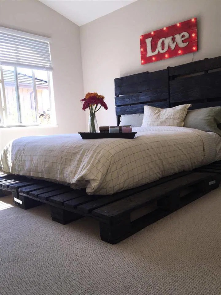 Wooden Pallet Bed out of only Pallets Pallets Pro